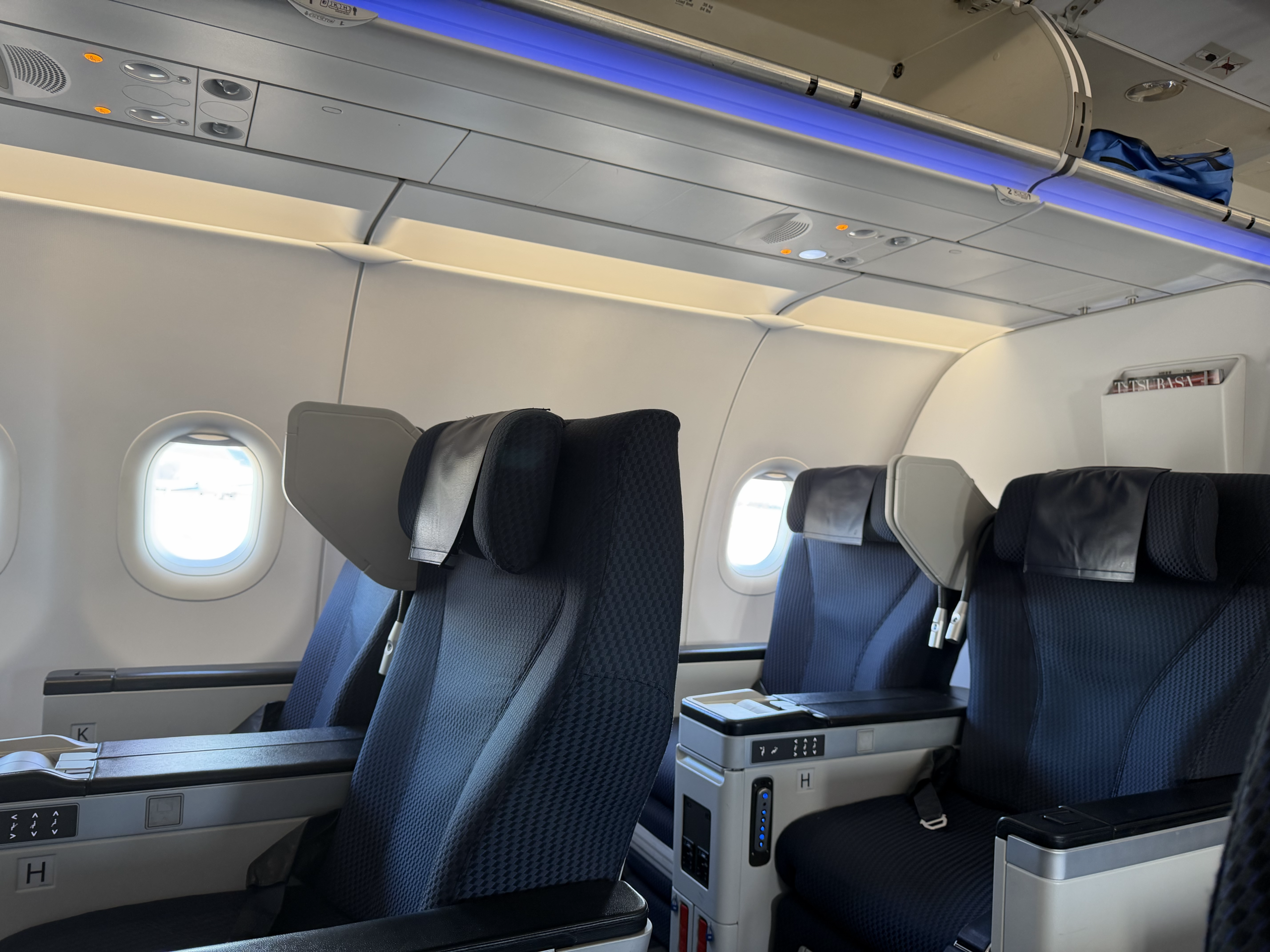 ANA A321 プレミアムクラスの座席（国内線）
